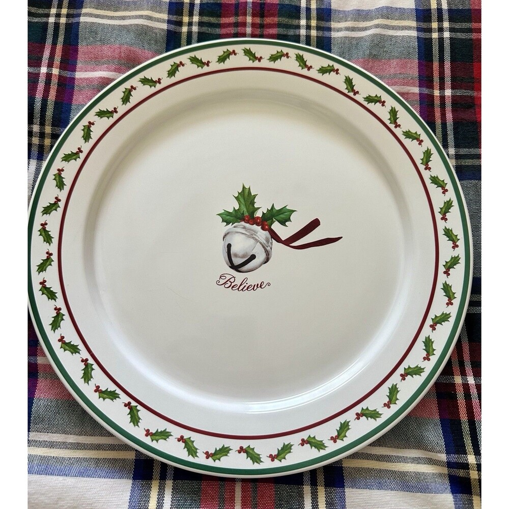 Hallmark Polar Express Dinner Plate Believe Jingle Bell Christmas